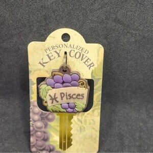 Pisces Personalized Key Cover with Leaf Design